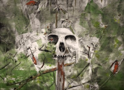 teschio scimmia bianca -rolwaling